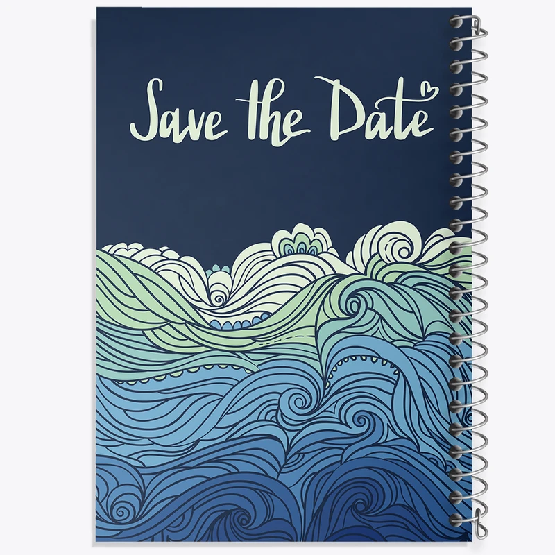 دفتر ژورنال نویسی 50 برگ خندالو مدل نقطه ای طرح موج دریا کد N1173