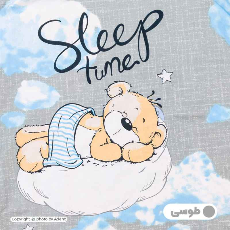 سرویس ملحفه یک نفره 2 تکه آدنو مدل Teddy کد MC03