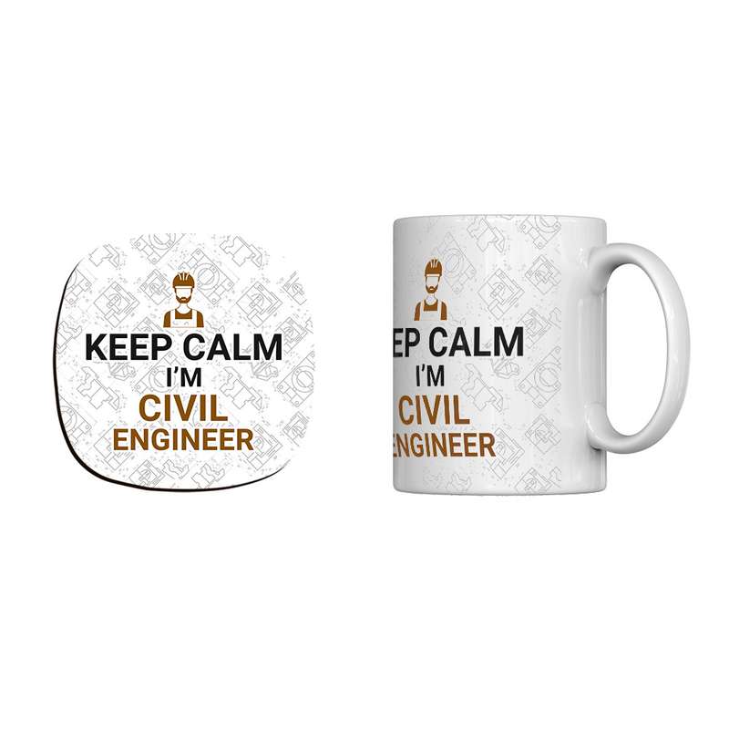 ماگ ترمه طراحان ایده مدل civil engineer کد cfp1263 به همراه زیرلیوانی