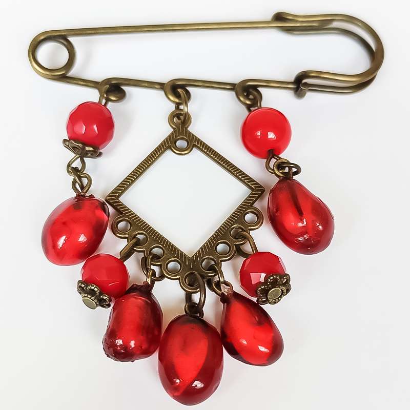 سنجاق سینه زنانه مدل انار