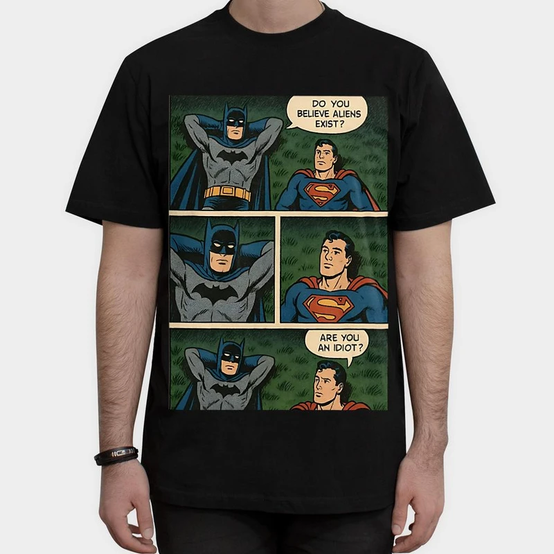 تیشرت آستین کوتاه مردانه مدل بتمن و سوپرمن
