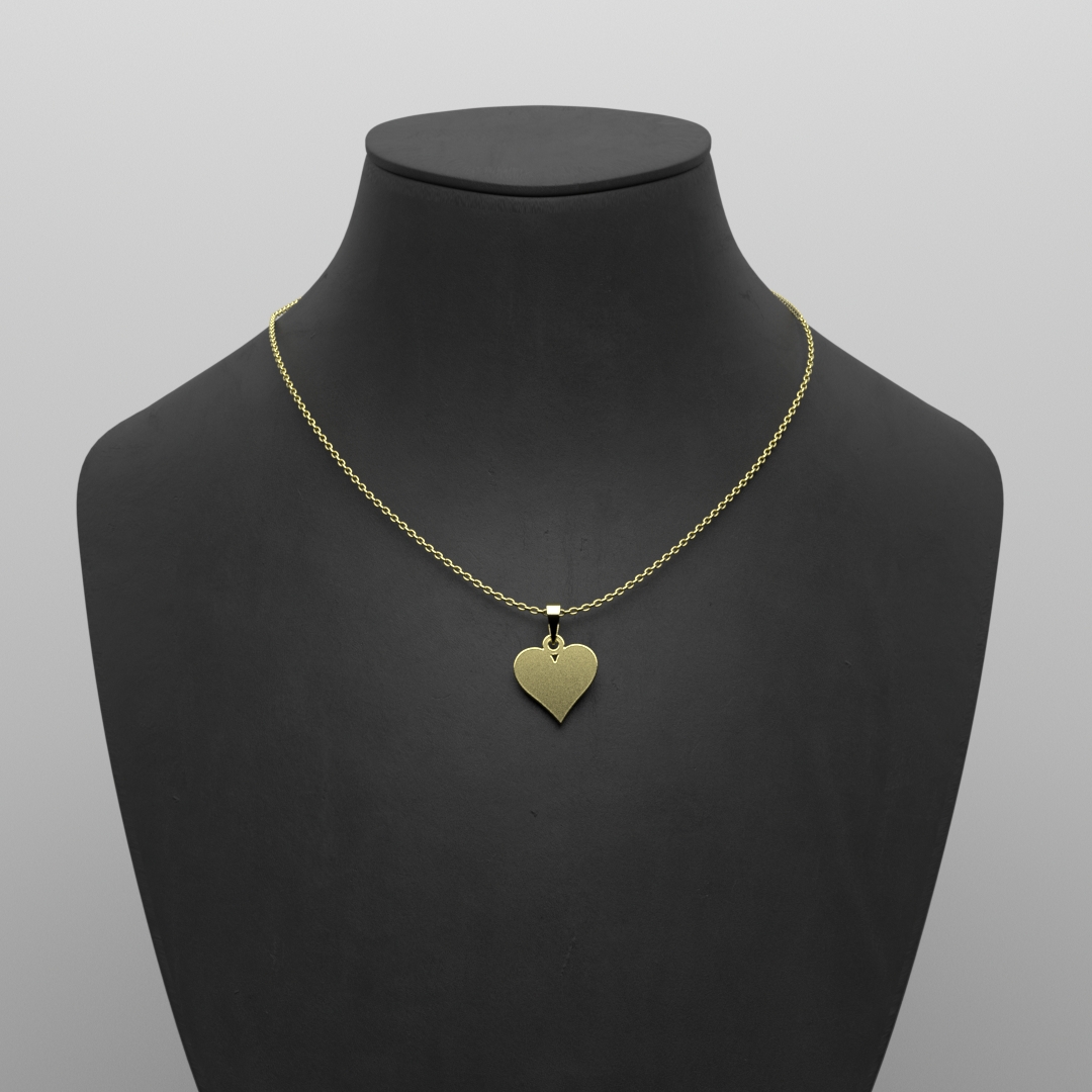 گردنبند طلا 18 عیار زنانه مدوپد مدل قلب