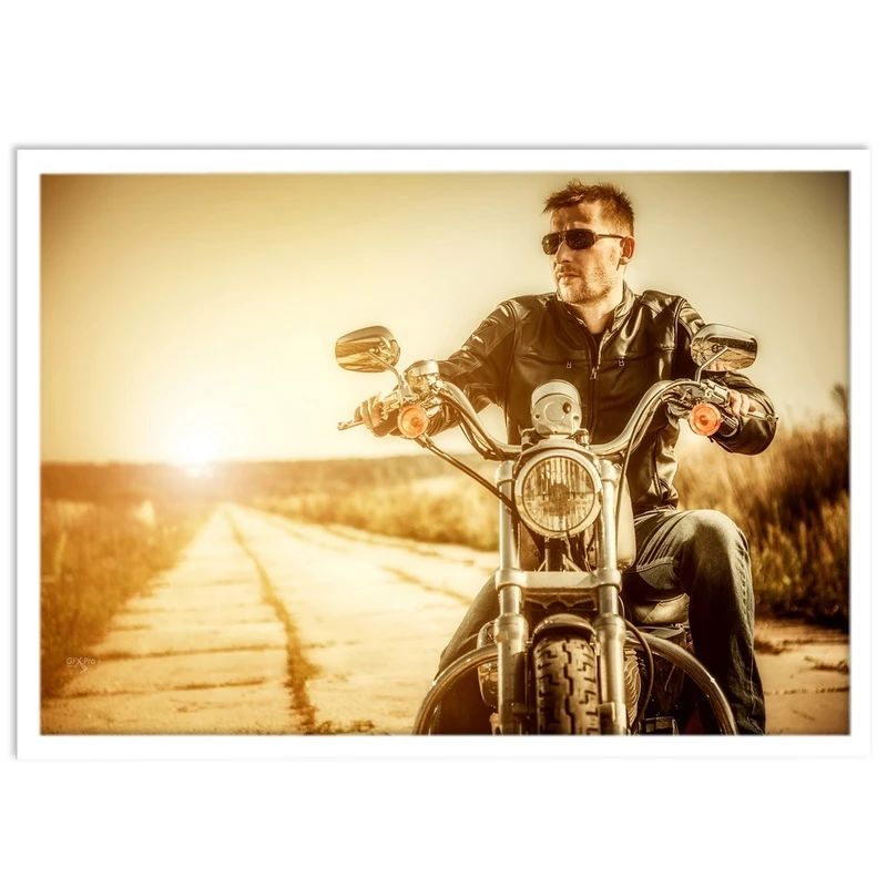 تابلو بکلیت طرح جاده و موتور سوار مدل W-S15690