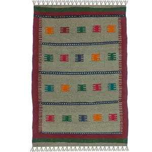گلیم دستبافت یک متری آریا راگز کد 1148