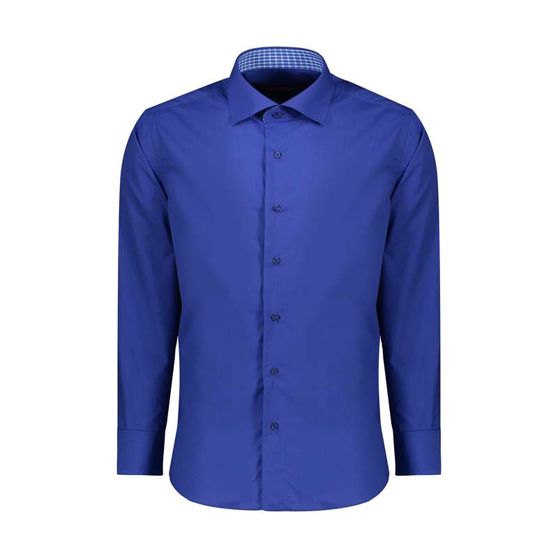 پیراهن آستین بلند مردانه مدل کلاسیک رگولار یقه کرواتی