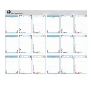 کاغذ چاپی میواستیکر مدل School Sheet Collection طرح برگه امتحانی کد SSC14 بسته 18 عددی