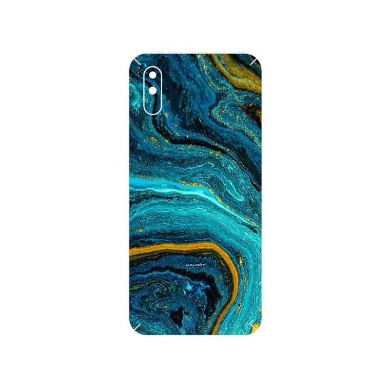 برچسب پوششی ماهوت مدل Turquoise marblewith golden streaks مناسب برای گوشی موبایل آنر 9A