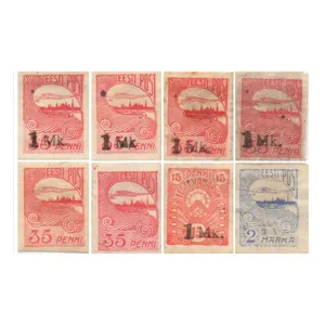 تمبر یادگاری مدل خارجی مجموعه 8 عددی 