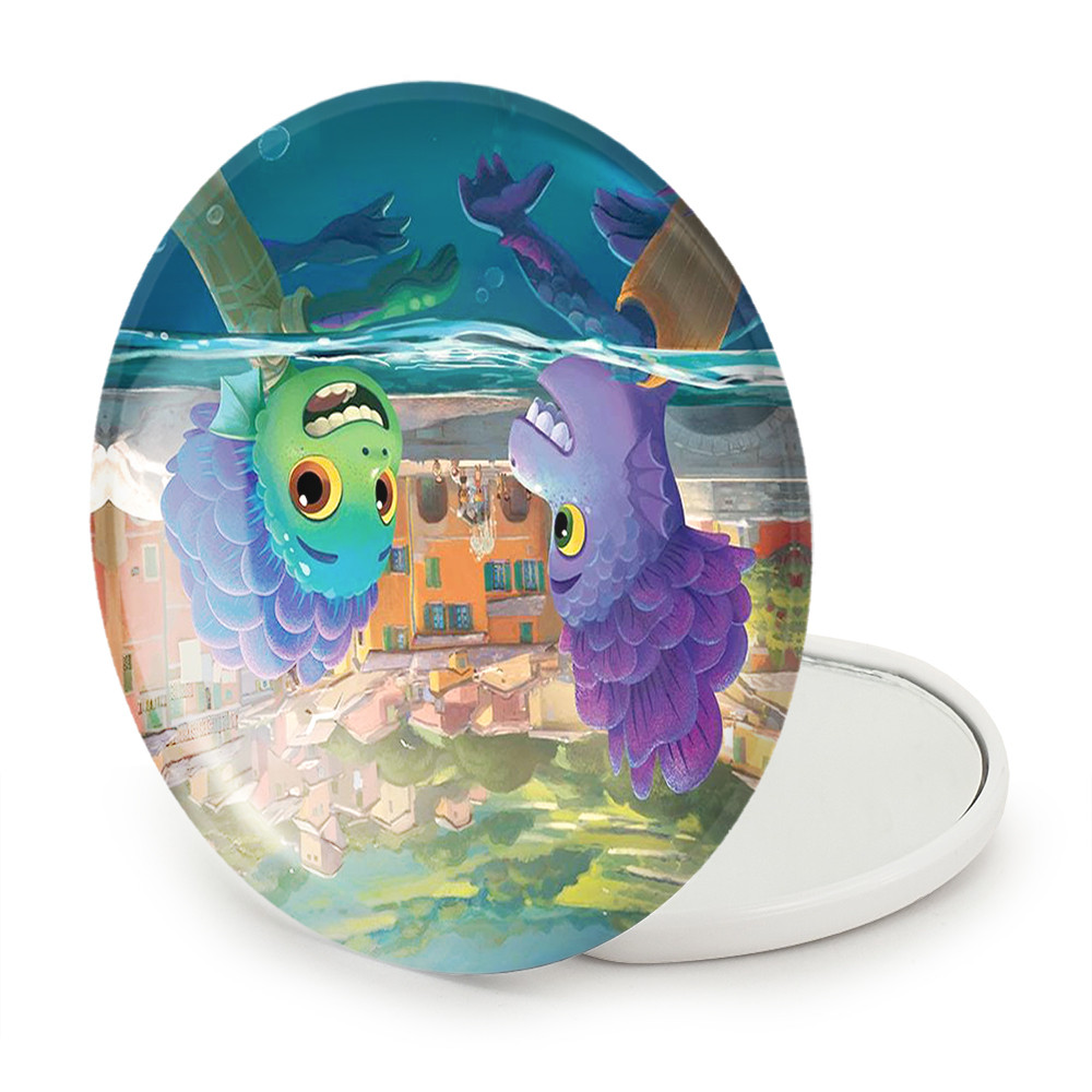 آینه جیبی خندالو طرح انیمیشن لوکا Luca مدل تاشو کد 4529