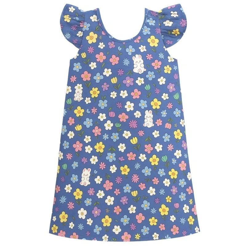 پیراهن راحتی زنانه ماییلدا طرح گلهای بهاری کد 5567-1