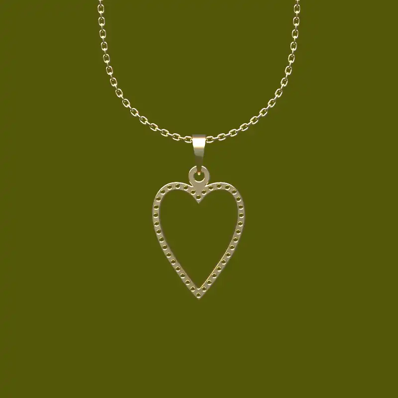 گردنبند طلا 18 عیار زنانه مدوپد مدل  طرح قلب کد S1146