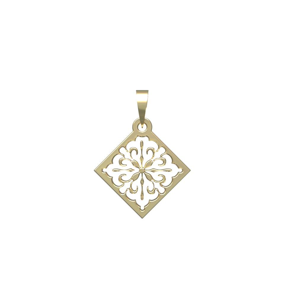 آویز گردنبند طلا 18 عیار زنانه مدوپد مدل اسلیمی کد PA1-10385 -  - 2