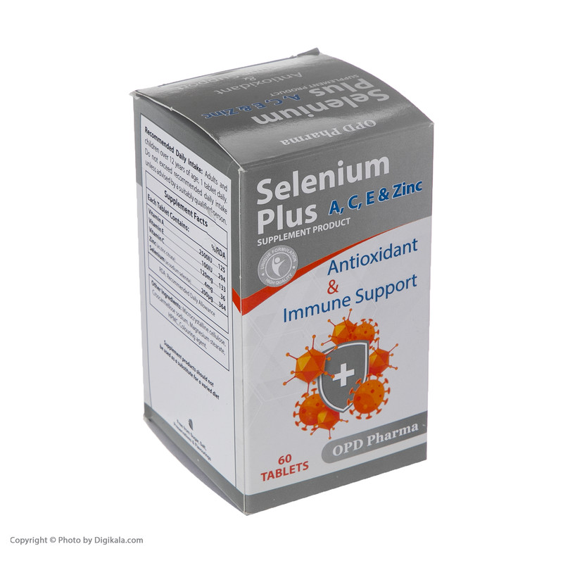 قرص سلنیوم پلاس او پی دی فارما بسته 60 عددی