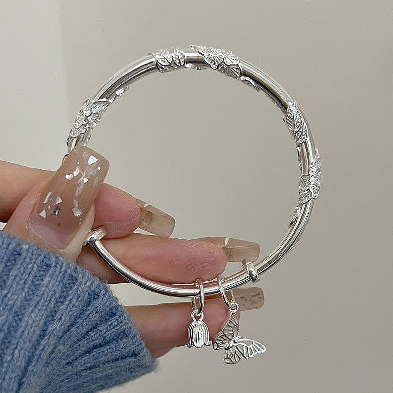 النگو زنانه مدل نیلوفر و پروانه کد 00785