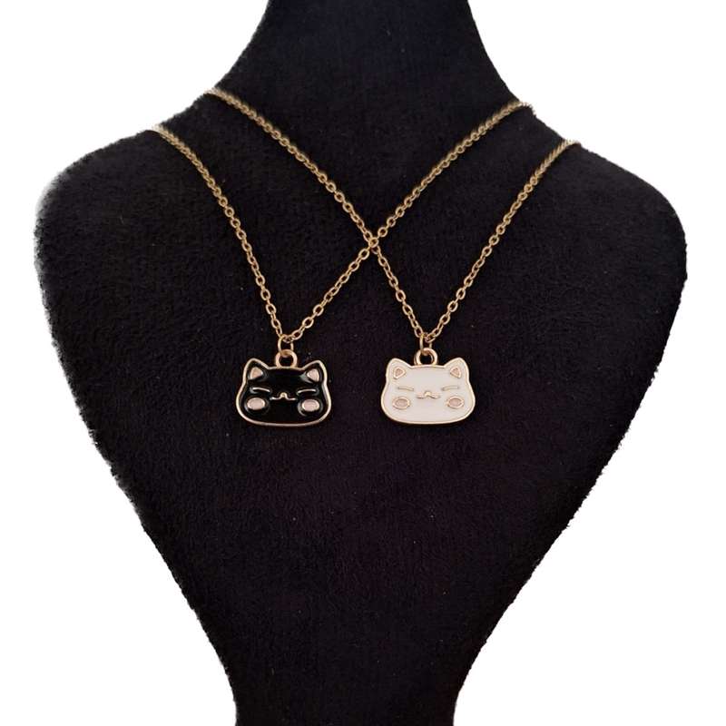 گردنبند دخترانه مدل گربه کیتی بسته دو عددی