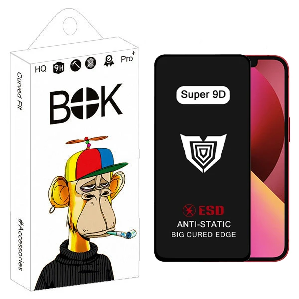 محافظ صفحه نمایش بوک مدل Super 9D Pro مناسب برای گوشی موبایل اپل Iphone 13 / 13 Pro / 14