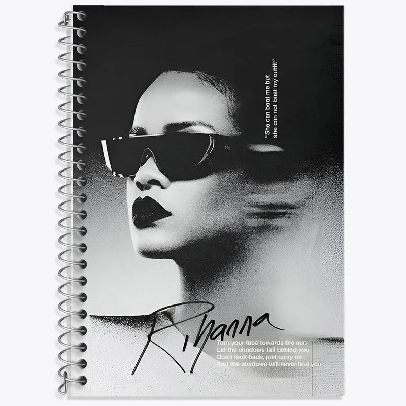 دفتر نت موسیقی 50 برگ خندالو طرح ریحانا (Rihanna) کد F6841