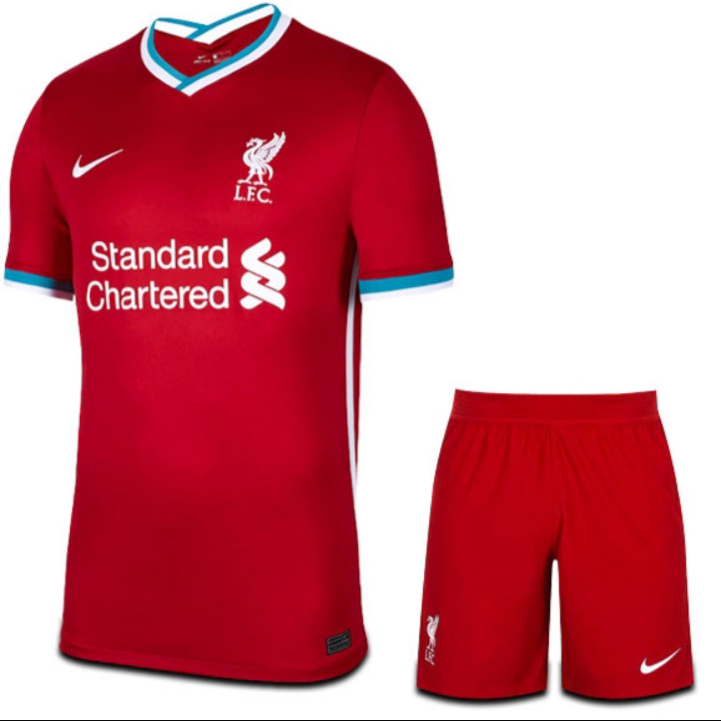 ست تی شرت و شورت ورزشی مردانه مدل Liverpool 2020_2021                     غیر اصل