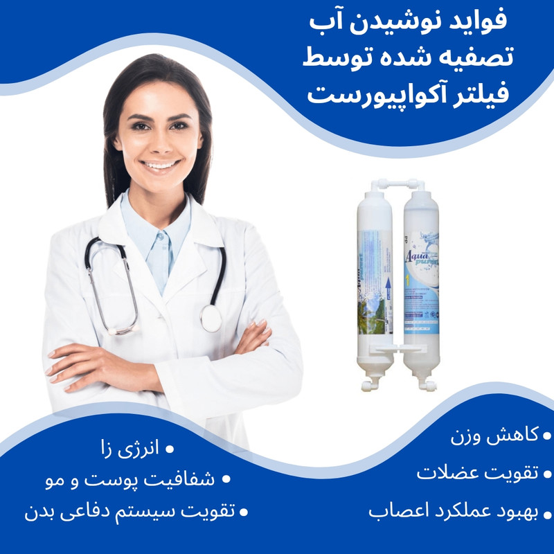 فیلتر تصفیه کننده آب آبسردکن آکوا پیورست شریعتی مدل T 202 NEW مجموعه 2 عددی
