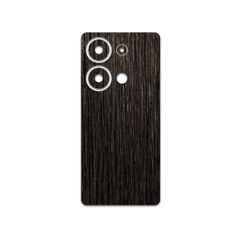 برچسب پوششی ماهوت مدل Dark-Gold-Stripes-Wood مناسب برای گوشی موبایل شیائومی Redmi Note 13 Pro 4G