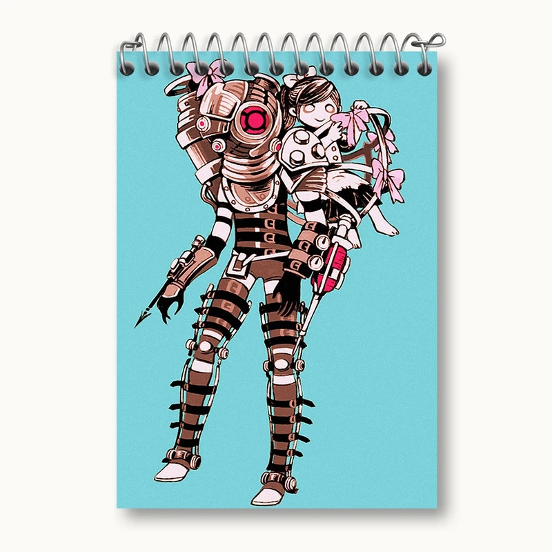 دفتر یادداشت 50 برگ خندالو مدل بازی بایوشاک (Bioshock) کد 31340