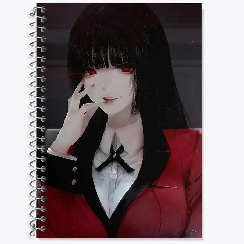 دفتر زبان 50 برگ خندالو مدل دو خط طرح جابامی یومکو انیمه دختر کد 12116