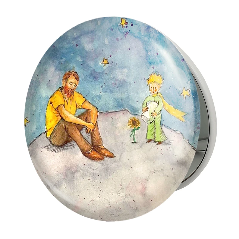 آینه جیبی خندالو طرح ونسان ونگوگ مدل تاشو کد 25454 