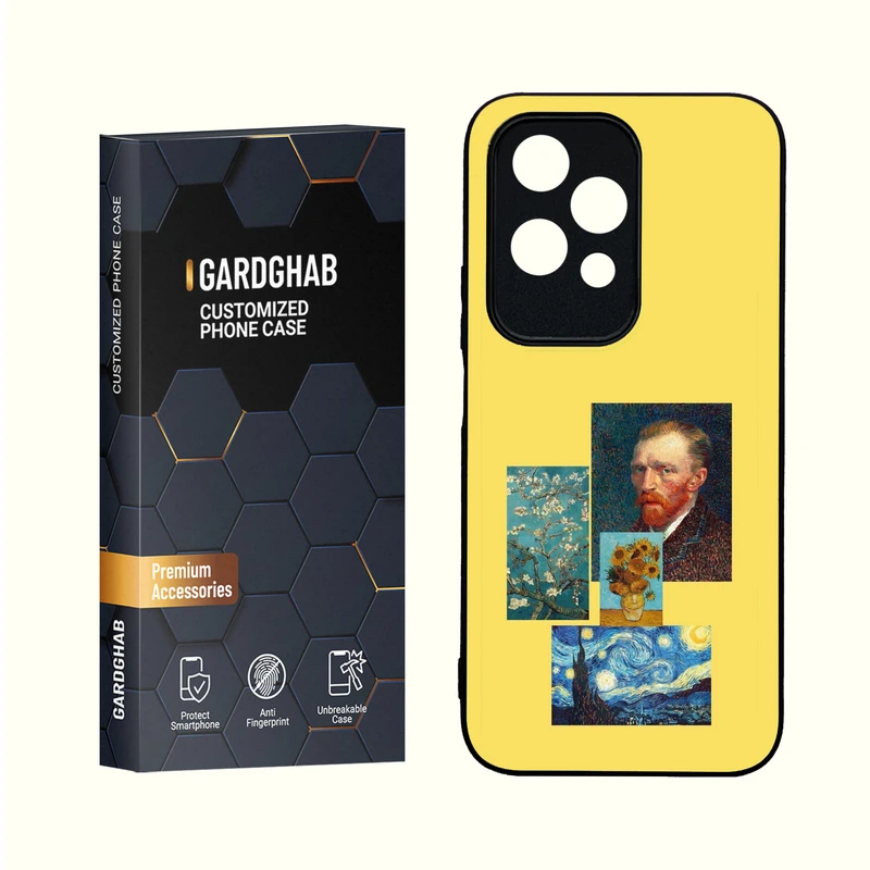 کاور گارد قاب مدل دور ژله ای پشت  گلس هنری مناسب برای گوشی انر Honor 200 Lite 5G