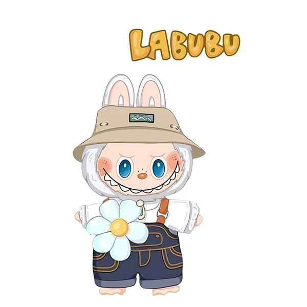 استیکر پارچه و لباس پاد آفرین طرح لبوبو کد 17