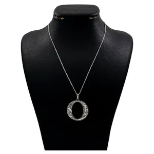 گردنبند نقره زنانه دلی جم طرح O  کد D 677
