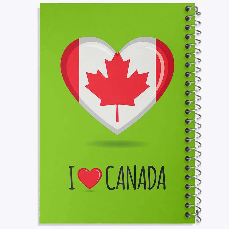 دفتر شطرنجی 50 برگ خندالو طرح پرچم کانادا کد 20598