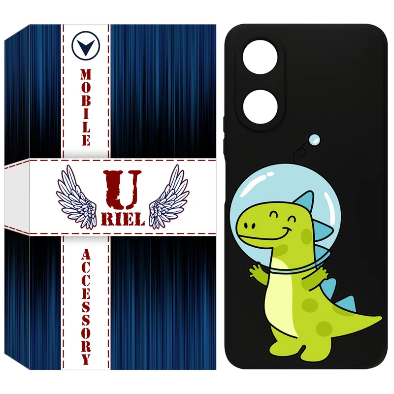 کاور یوریل قاب مدل KSH کد 62 طرح دایناسور فضانورد مناسب برای گوشی موبایل آنر X5 Plus