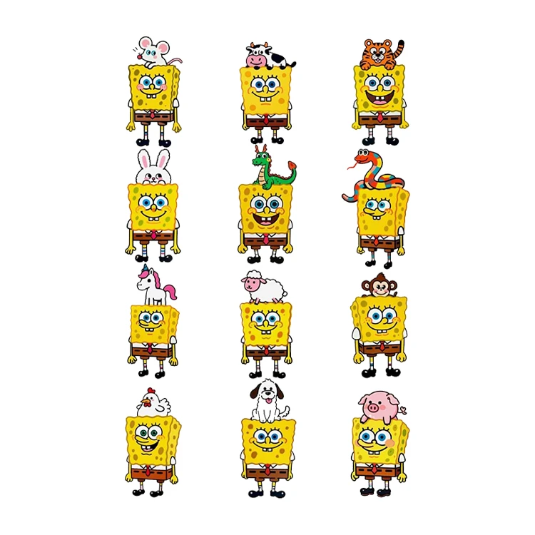 استیکر پارچه و لباس پاد آفرین مدل پک باب اسفنجی کد 1971