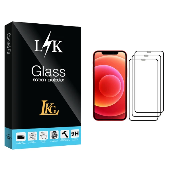 محافظ صفحه نمایش ال کا جی مدل LK Glass مناسب برای گوشی موبایل اپل iPhone 12 بسته 3 عددی