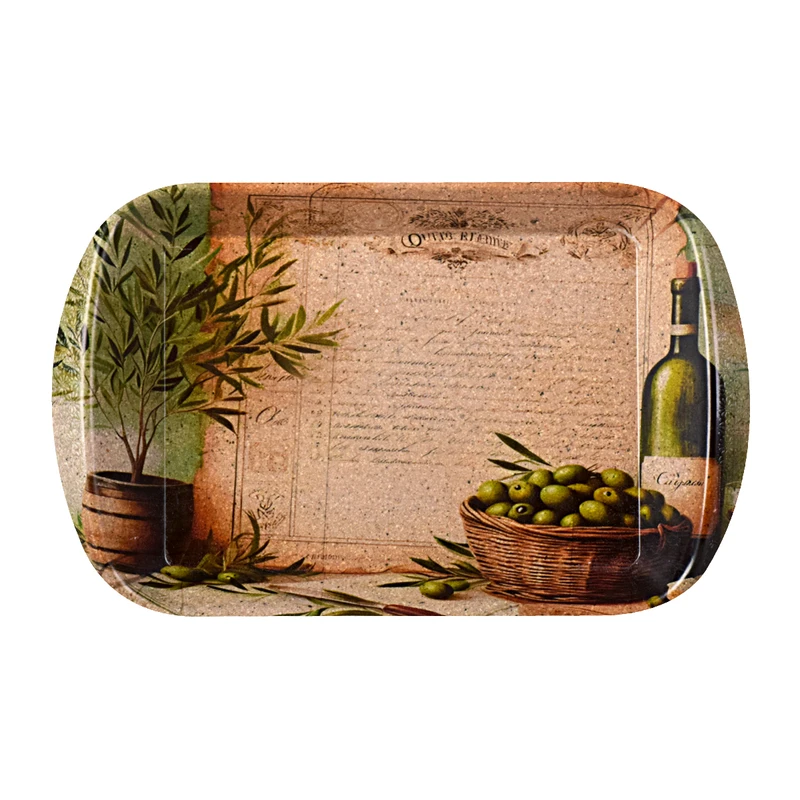 سینی دسته دار مهروز مدل 1001 زیتون سایز 15×25 سانتی متر
