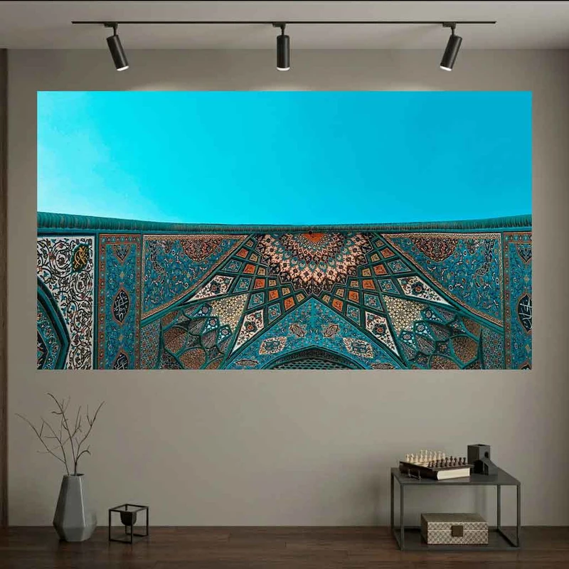 پوستر طرح  معماری سنتی مدل کاشی کاری ایرانی کد DV1533