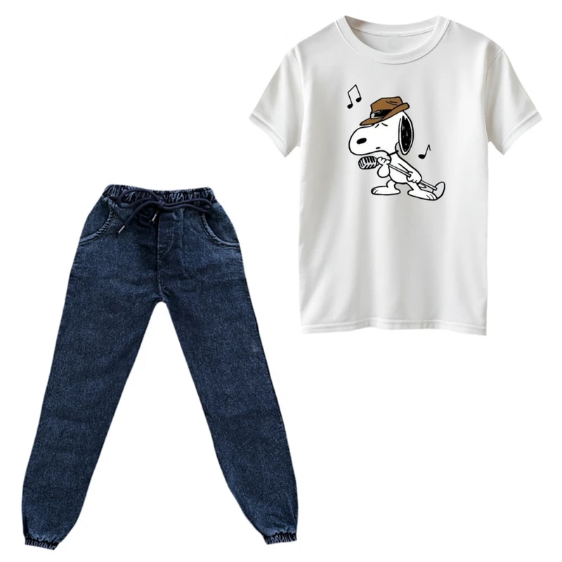 ست تی‌شرت و شلوار پسرانه مدل اسنوپی کد ۳۱