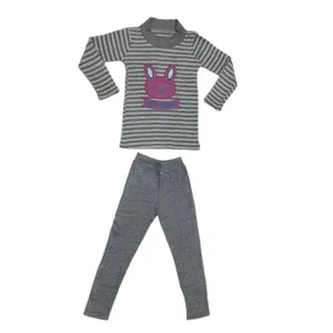 ست تی شرت و شلوار دخترانه مدل گلدوزی خرگوش