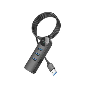 هاب 4 پورت USB3.0 بروفون مدل DH5 4IN1 طول 1.2 متر