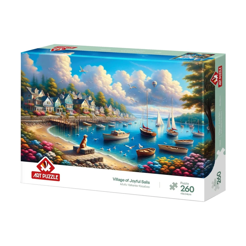 پازل 260 تکه آرت پازل مدل Village of Joyful Sails مناسب نوجوان و بزرگسال