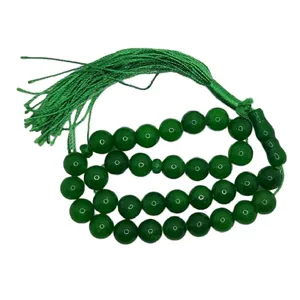 تسبیح نقره جات بافندگان مدل سنگ عقیق خراسان کد 33