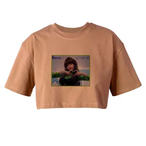 کراپ‌تاپ آستین کوتاه زنانه مدل بلک پینک کد K25 K