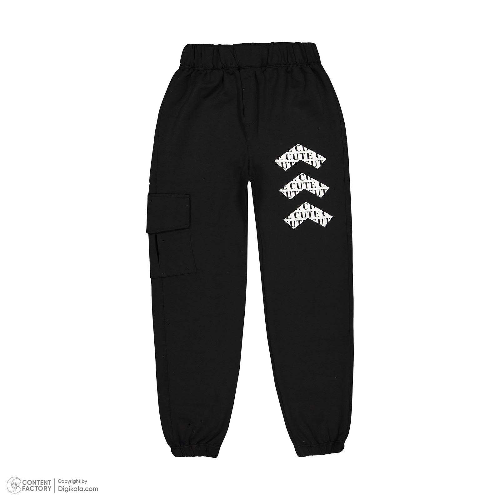 ست هودی و شلوار دخترانه سون پون مدل 1250 رنگ مشکی -  - 3