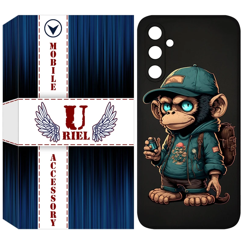 کاور یوریل مدل KSH کد 36 طرح میمون مناسب برای گوشی موبایل سامسونگ Galaxy A34