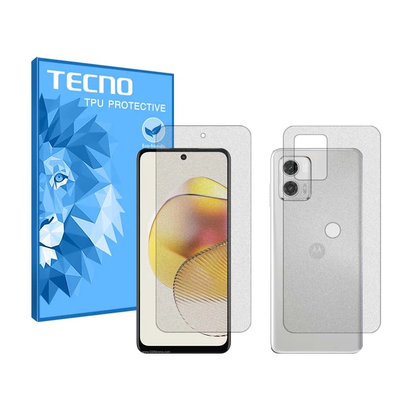 محافظ صفحه نمایش مات تکنو مدل HyMTT مناسب برای گوشی موبایل موتورولا Moto G73 به همراه محافظ پشت گوشی