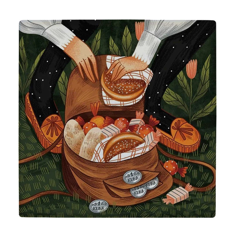  زیر لیوانی طرح کیف کلوچه و شکلات کد    3454263_1260