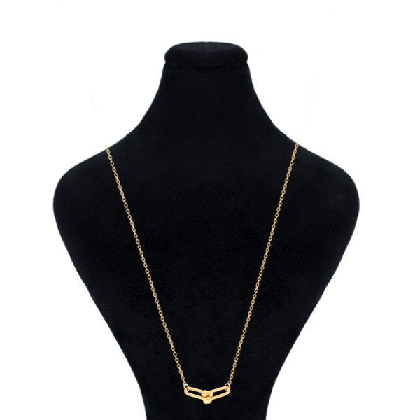گردنبند طلا 18 عیار زنانه ماوی گالری مدل تیفانی دو و زنجیر