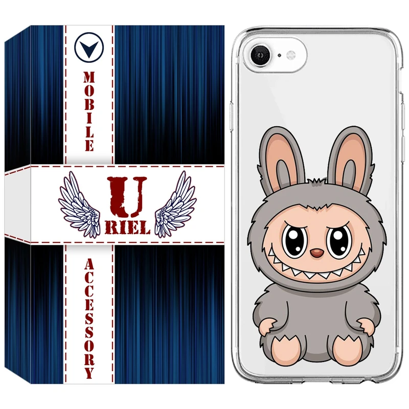کاور یوریل مدل Clear کد 142 طرح لبوبو Labubu مناسب برای گوشی موبایل اپل iPhone 7 / 8 / SE 2022