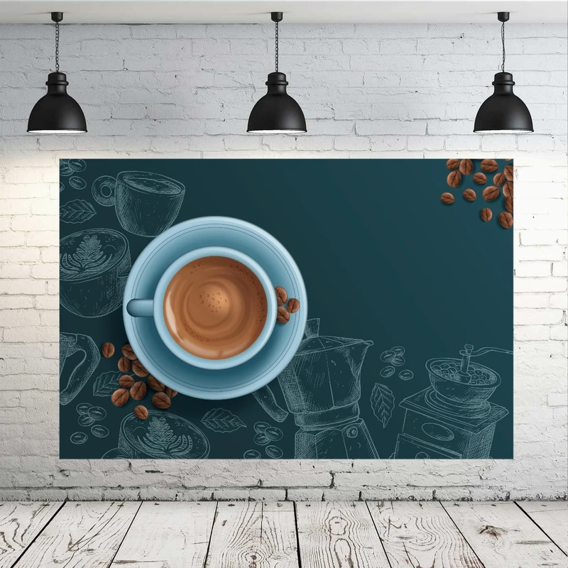 پوستر دیواری طرح مدرن قهوه کد FP950