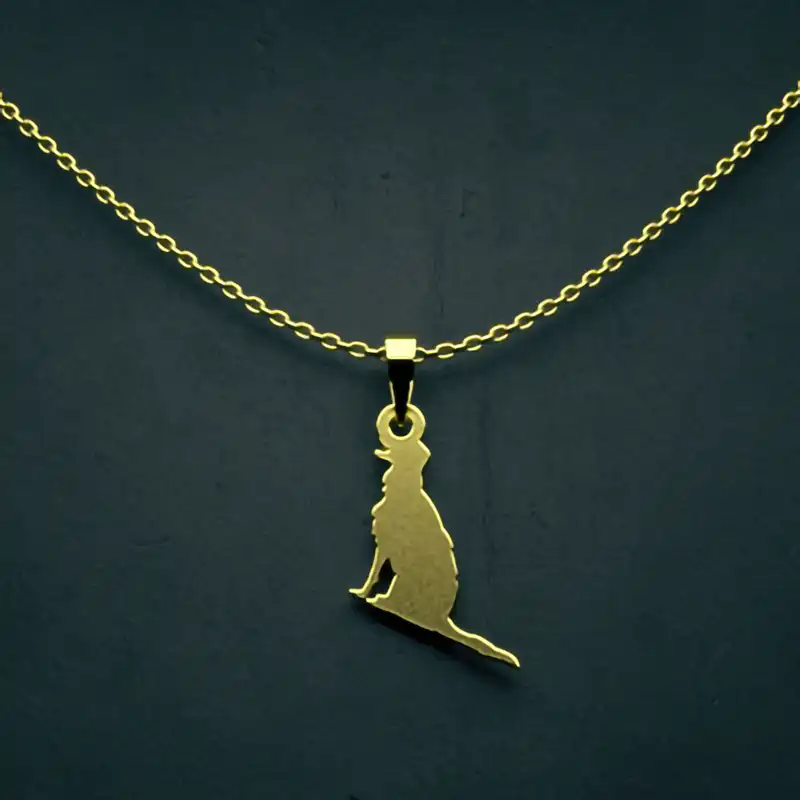 گردنبند طلا 18 عیار زنانه مدوپد مدل سگ کد J3-1-1063
